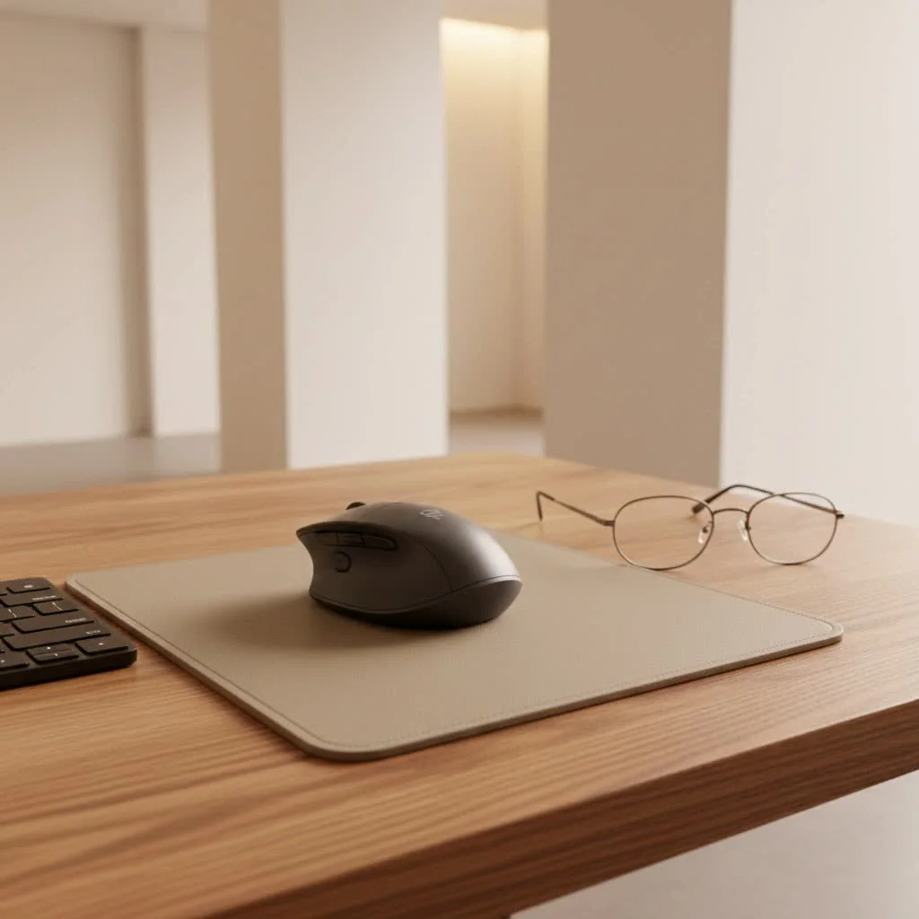 Ergonomic mouse pad and wrist rest for desk setup