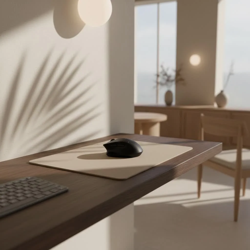 A computer mouse on a makeshift <a href=