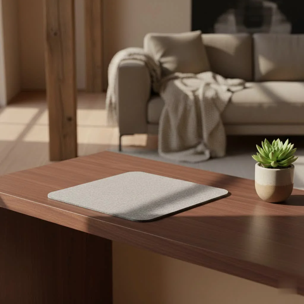 Gamer using a gaming mouse pad with a high-performance mouse