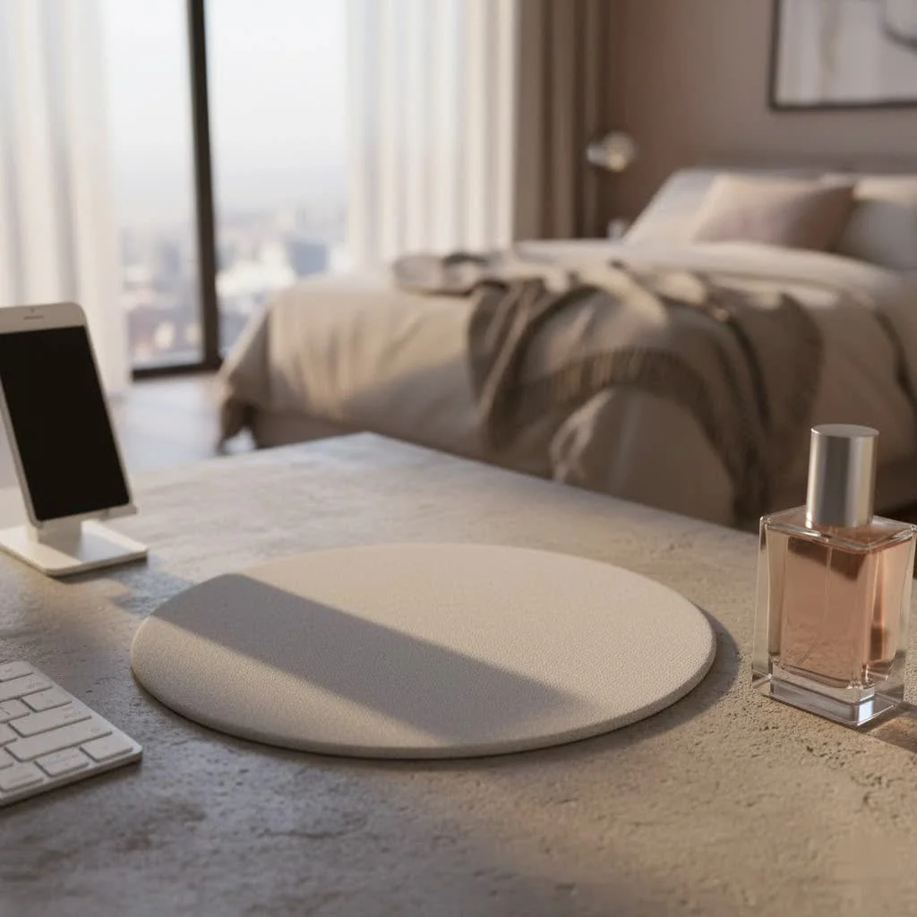 XL gaming mouse pad covering a desk with a keyboard and mouse